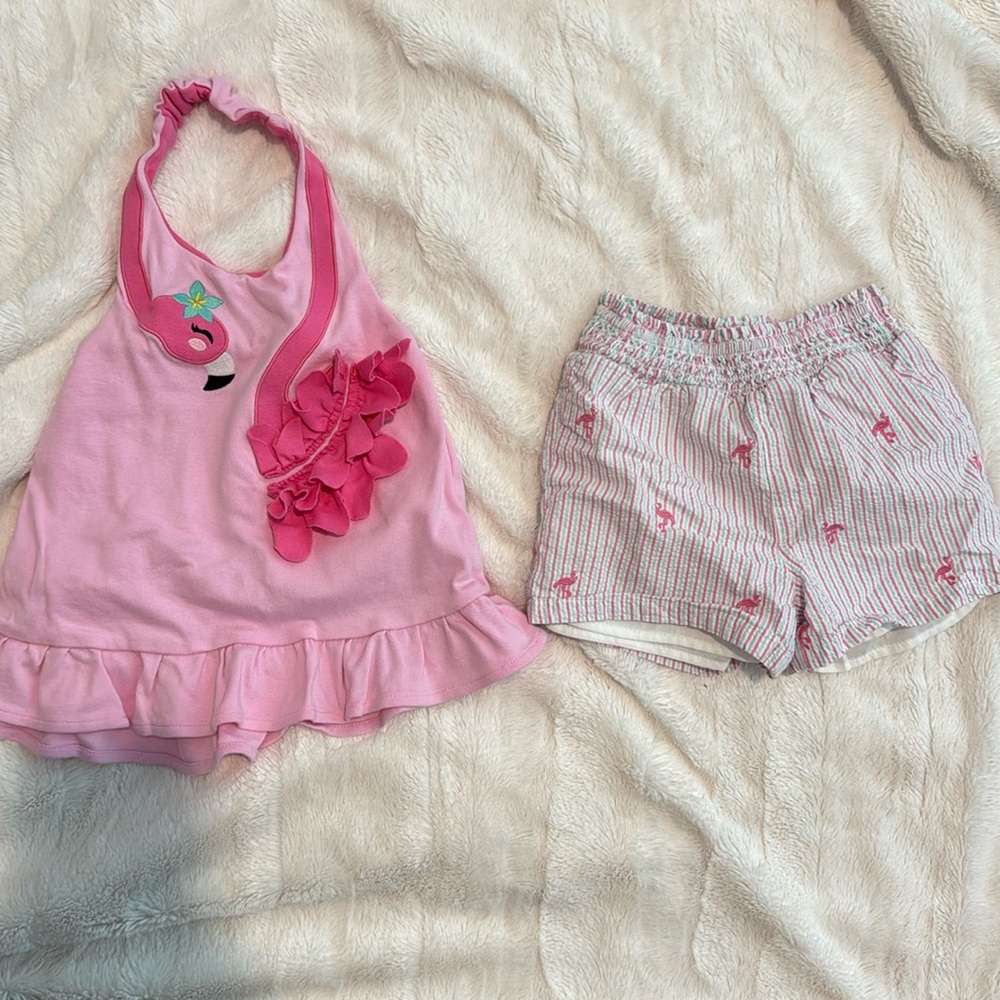 5T Gymboree flamingo outfit